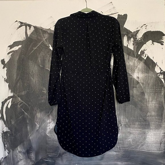 A New Day | Target | Shirt Dress | Midi | Hi-Low | Black and White | XS - Picture 3 of 6